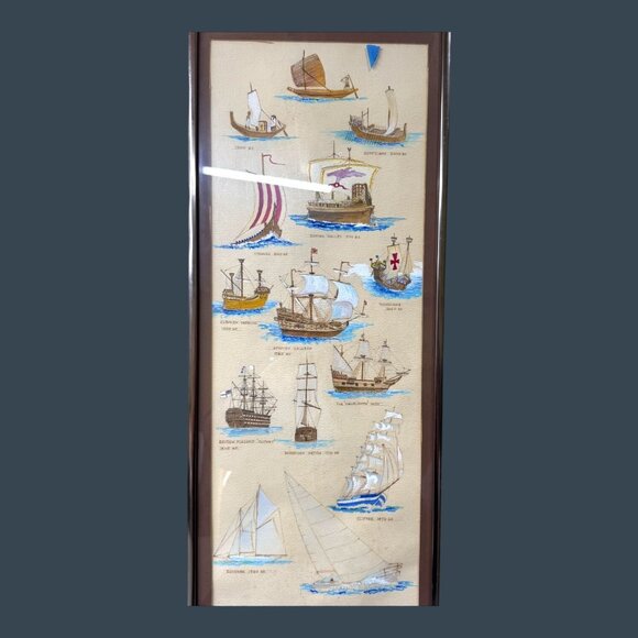 Maritime History Sailing Ships Beach House Coastal Historical Collectors Framed - Picture 3 of 16